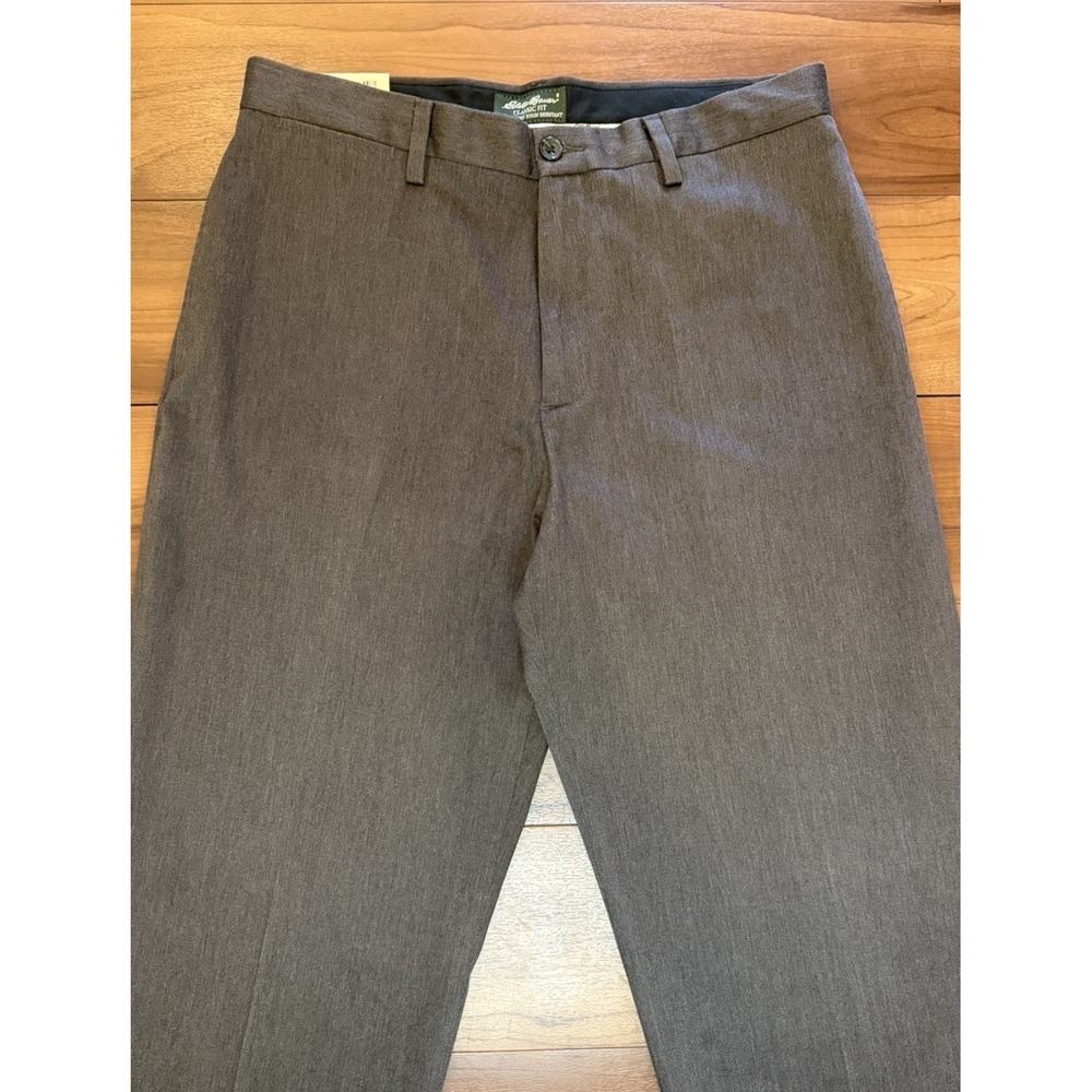 Eddie Bauer Classic Fit Wrinkle Stain Resistant Flat Front Pants Mens Size 34x32 - Picture 7 of 16